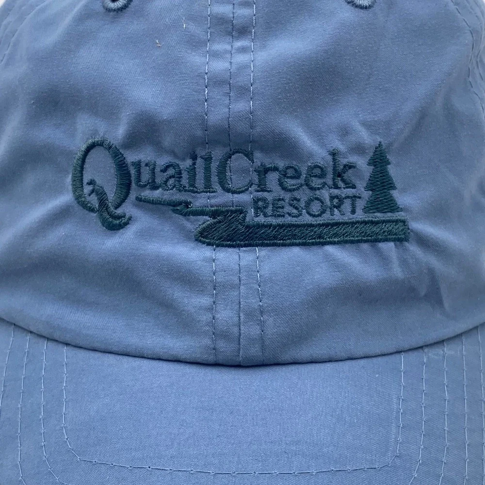 Quail Creek Resort Golf Hat OSFM Blue Polyester Embroidered Cap Dad Slouch